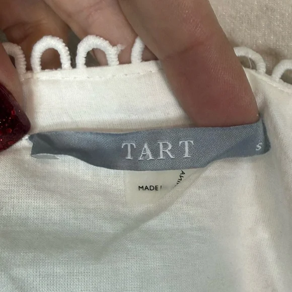 White Cotton Embroidered Eyelet Sundress | Knee Length | Like New small - Picture 11 of 13